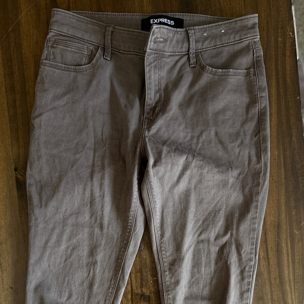 Express Jean taupe midrise 6L